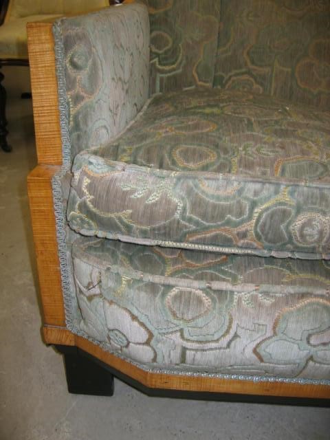 AN ART DECO SITTING ROOM SUITE in satinwood veneer with ebonised panels Image