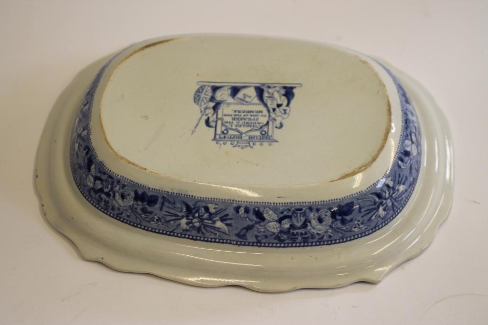 BRITISH HISTORY BLUE AND WHITE PRINTED EARTHENWARE- A Jones & Son "Charles I Ordering the Speaker to Image