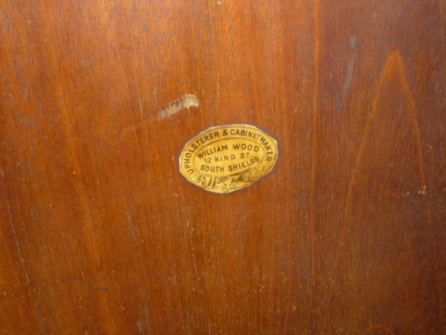 A VICTORIAN MAHOGANY HALF TESTER BEDSTEAD with moulded cornice Image