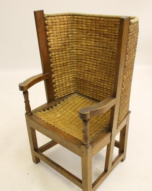 A CHILD'S ORKNEY OAK FRAMED CHAIR Image