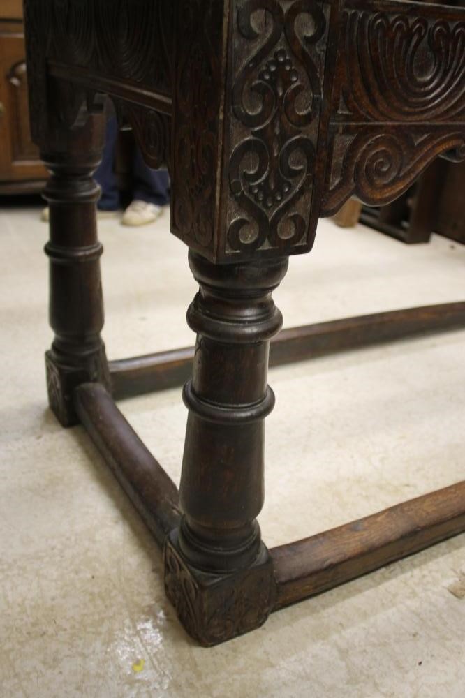 A CHARLES II AND LATER OAK REFECTORY TABLE Image