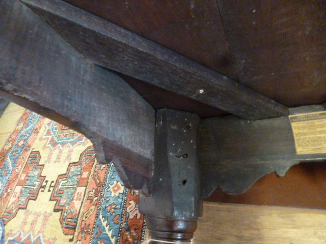 A CHARLES II AND LATER OAK REFECTORY TABLE Image