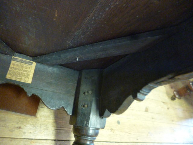 A CHARLES II AND LATER OAK REFECTORY TABLE Image
