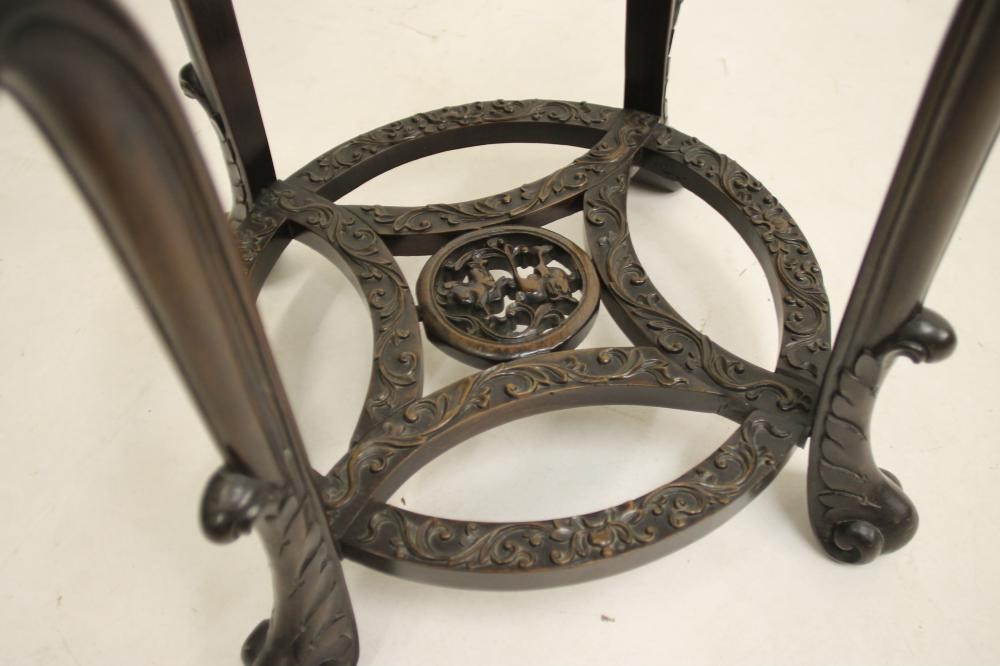 A CHINESE CARVED PADOUK WOOD JARDINIERE STAND Image