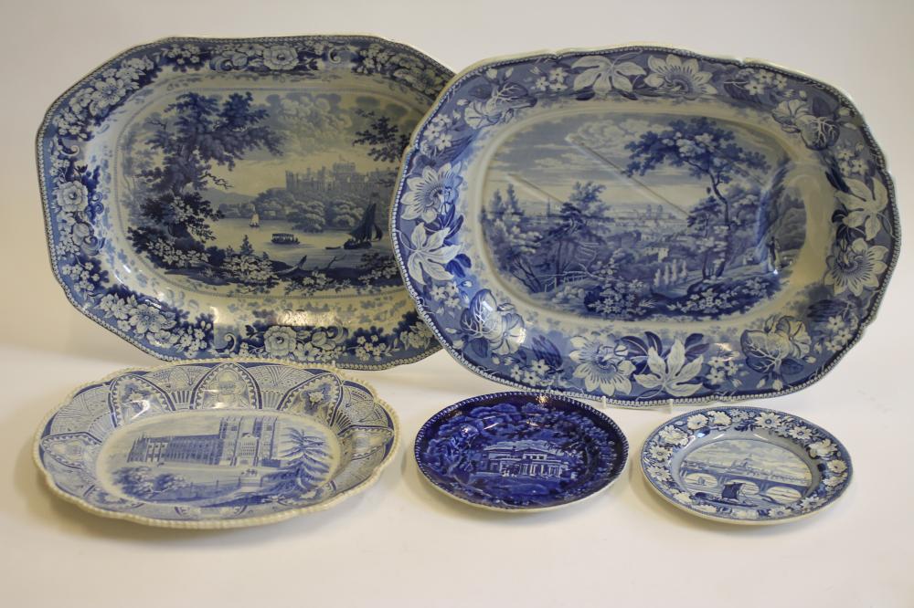LONDON INTEREST BLUE AND WHITE PRINTED EARTHENWARE- A Goodwins & Harris "Metropolitan Scenery View Image