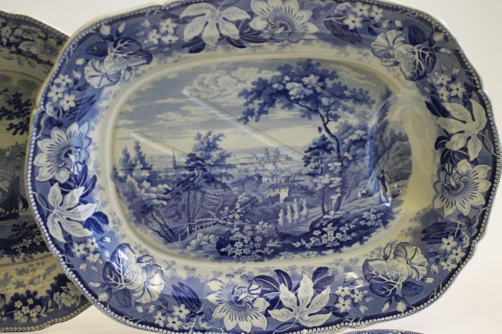 LONDON INTEREST BLUE AND WHITE PRINTED EARTHENWARE- A Goodwins & Harris "Metropolitan Scenery View Image