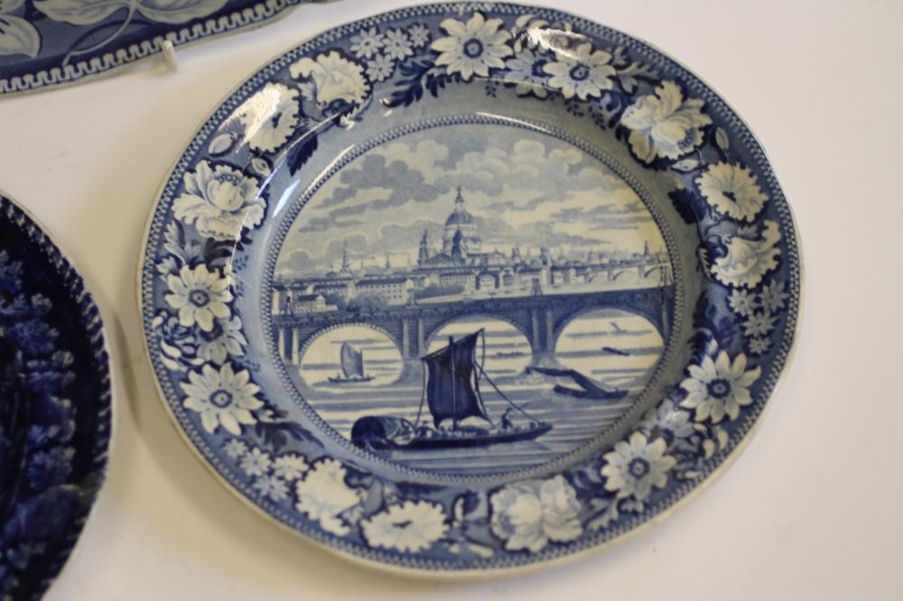 LONDON INTEREST BLUE AND WHITE PRINTED EARTHENWARE- A Goodwins & Harris "Metropolitan Scenery View Image