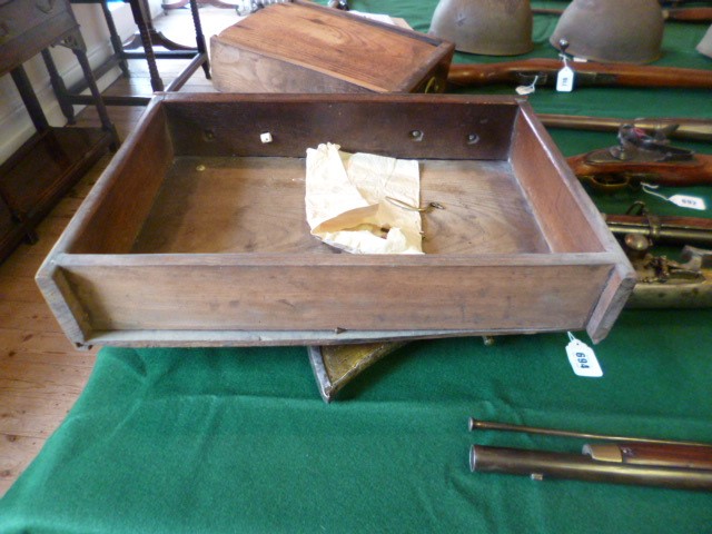 A SMALL GEORGIAN OAK POT BOARD DRESSER BASE Image