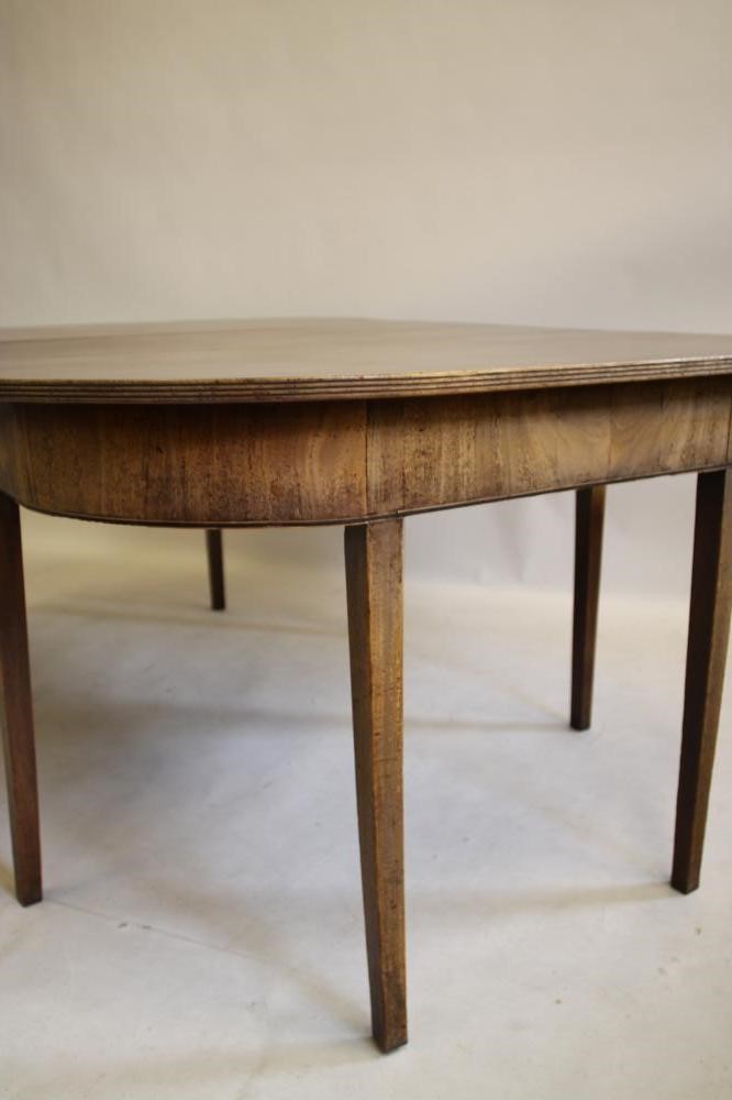 A GEORGIAN MAHOGANY D ENDED DINING TABLE Image