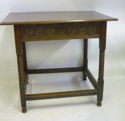 A WALNUT SIDE TABLE Image