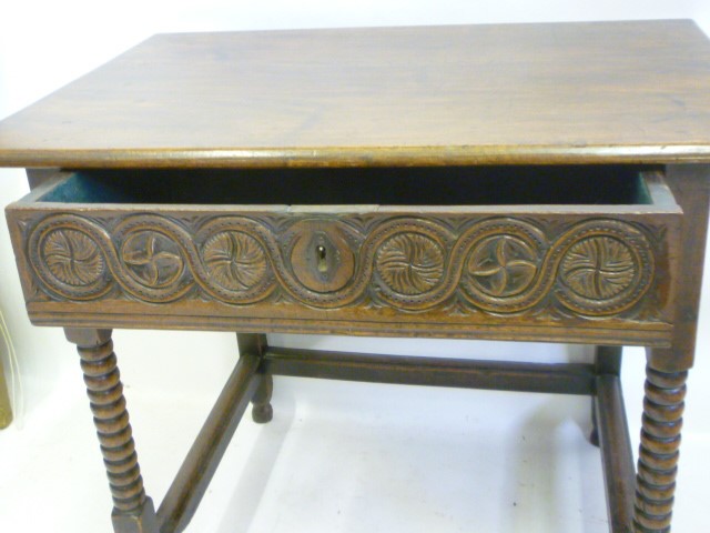 A WALNUT SIDE TABLE Image