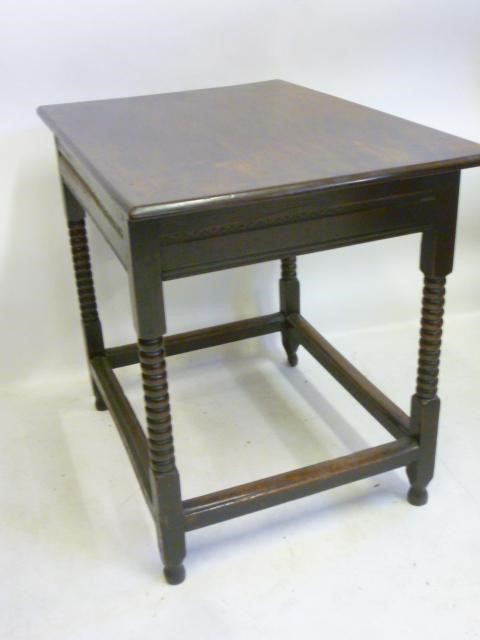 A WALNUT SIDE TABLE Image