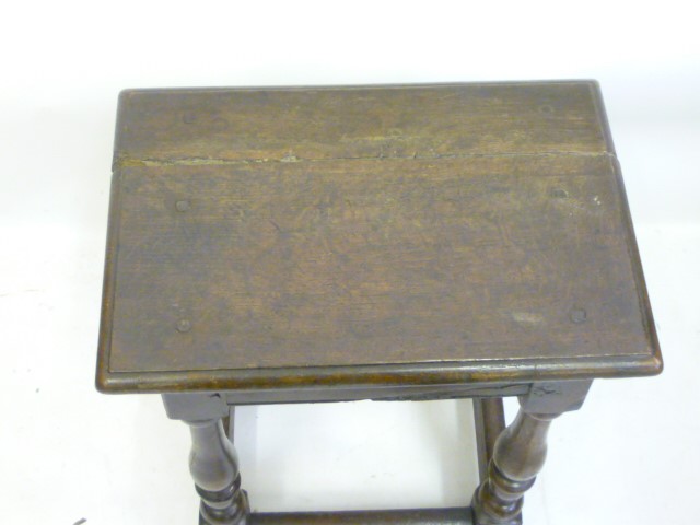 AN OAK JOINED STOOL Image