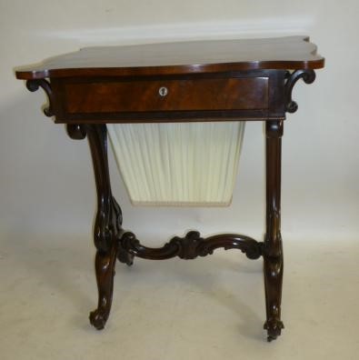A VICTORIAN ROSEWOOD WORK TABLE Image