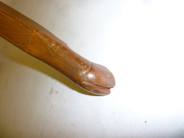 A MAHOGANY TRIPOD STEM TABLE  of canted oblong form with stringing Image