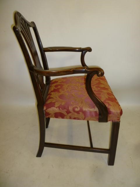A GEORGE III MAHOGANY ELBOW CHAIR Image