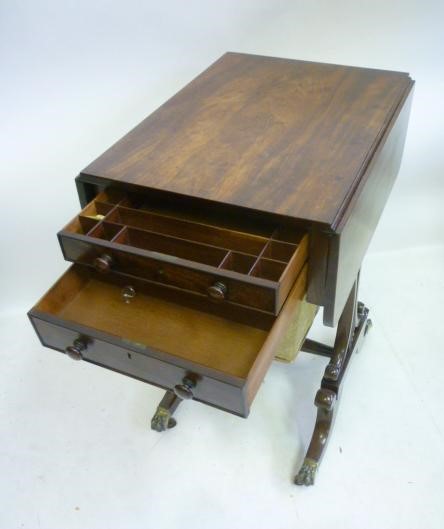 A GEORGE IV MAHOGANY WORK TABLE Image
