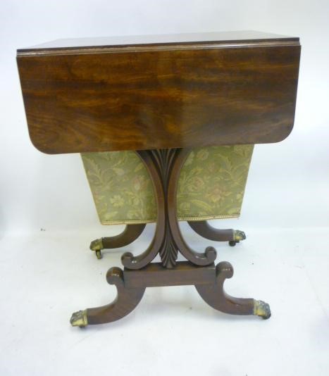 A GEORGE IV MAHOGANY WORK TABLE Image