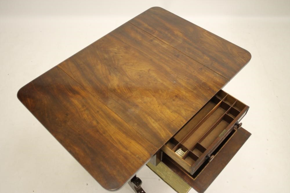 A GEORGE IV MAHOGANY WORK TABLE Image