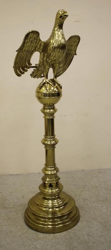 A VICTORIAN BRASS EAGLE LECTERN Image