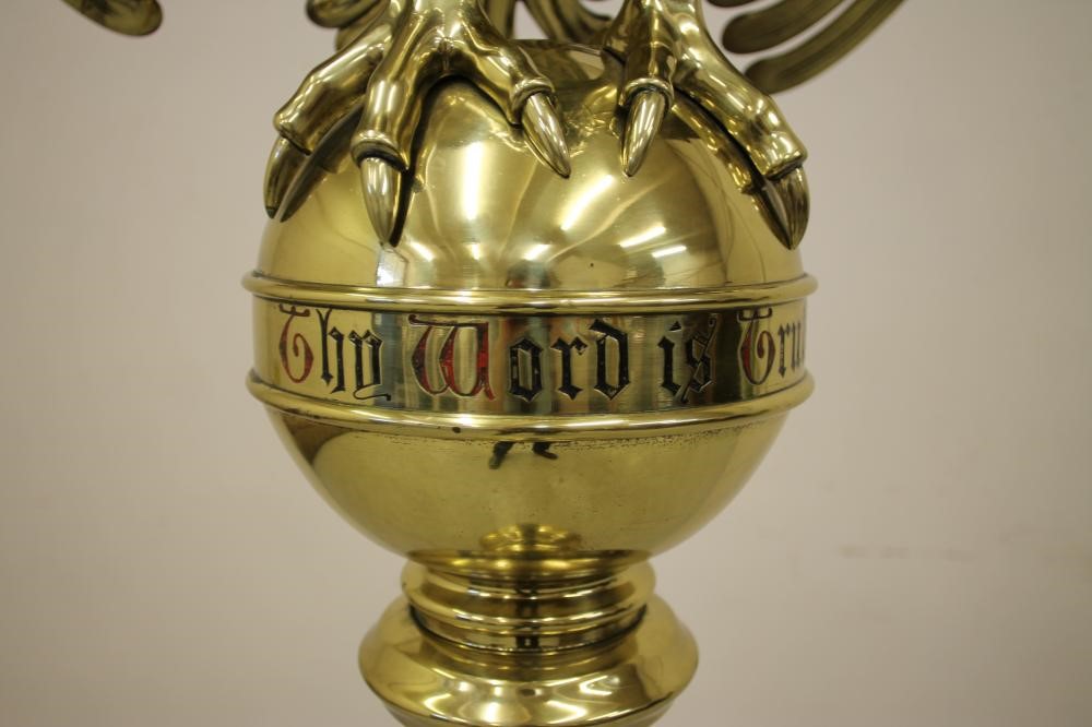 A VICTORIAN BRASS EAGLE LECTERN Image