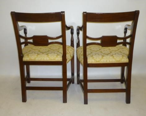 A PAIR OF GEORGIAN MAHOGANY ELBOW CHAIRS Image