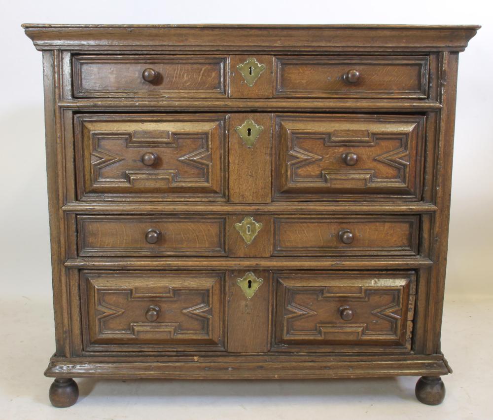 AN OAK GEOMETRIC CHEST Image