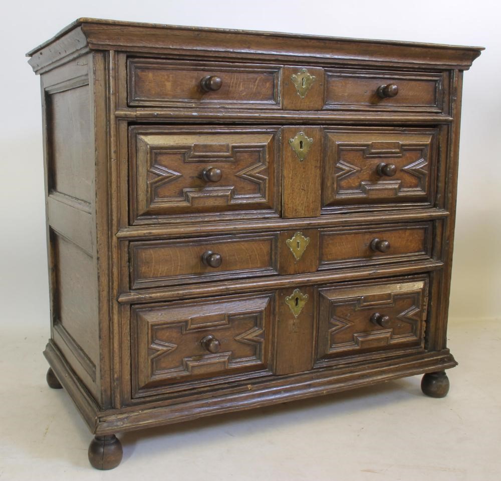 AN OAK GEOMETRIC CHEST Image