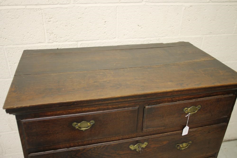 A GEORGIAN OAK CHEST ON STAND Image