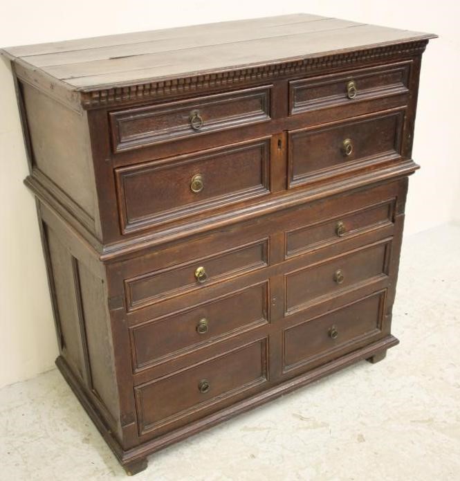 AN OAK GEOMETRIC CHEST Image