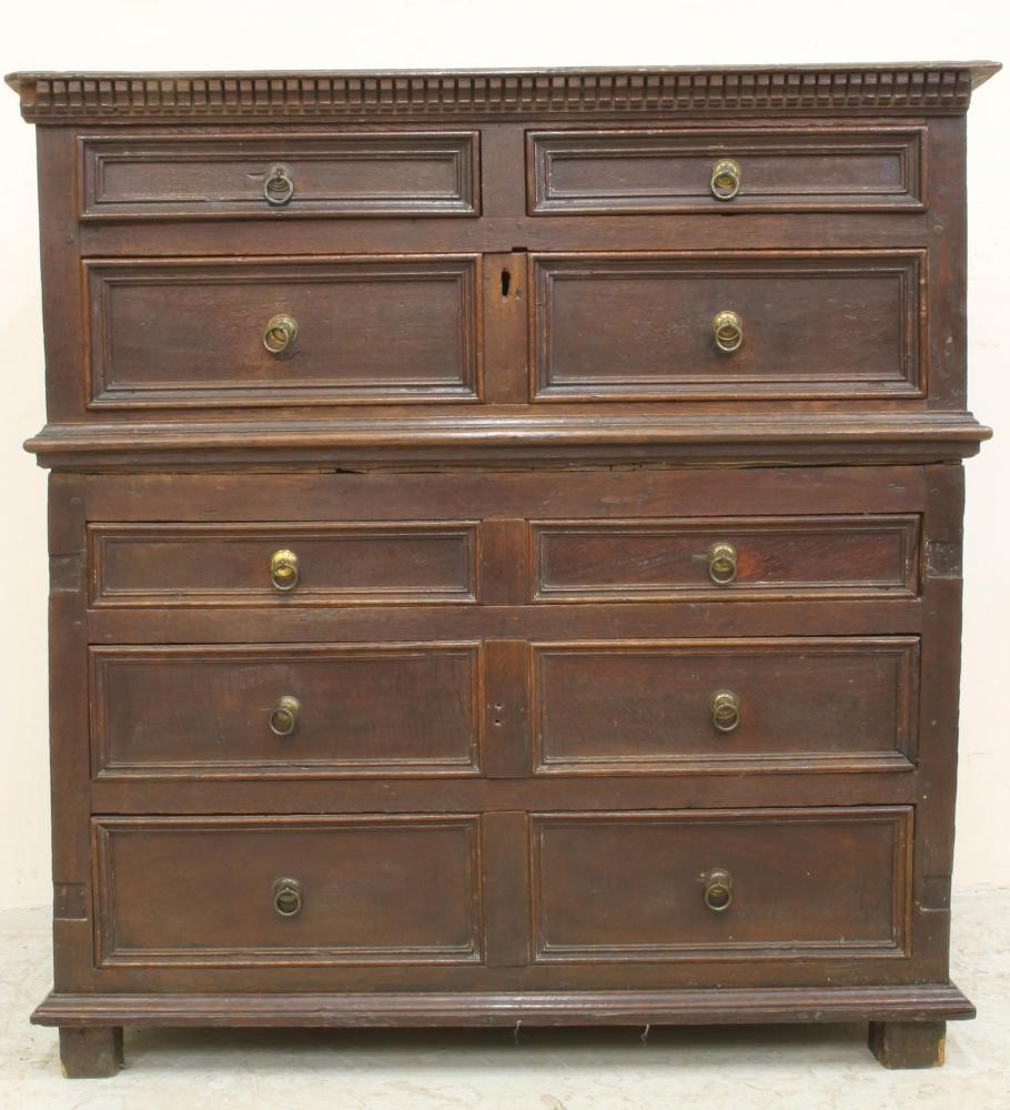 AN OAK GEOMETRIC CHEST Image