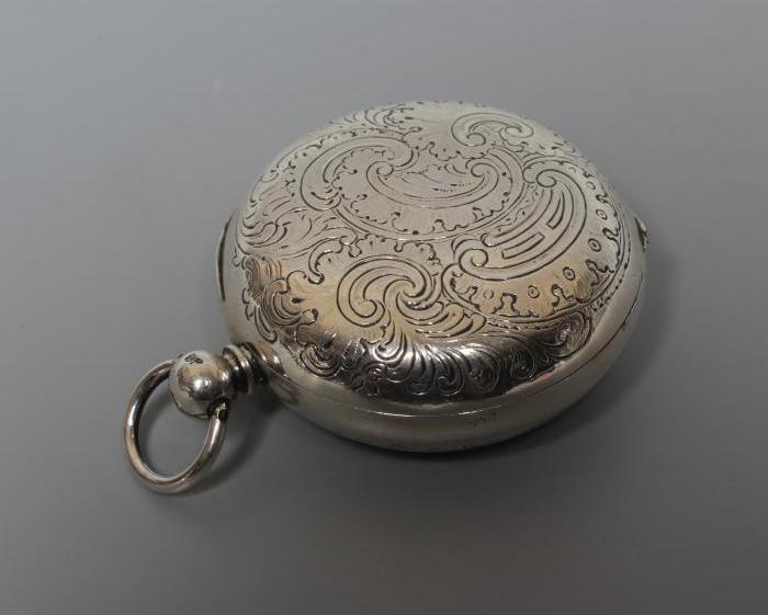 A VICTORIAN SILVER NOVELTY FOB SNUFF BOX by Henry William Dee, London 1874, in the form of a pocket Image