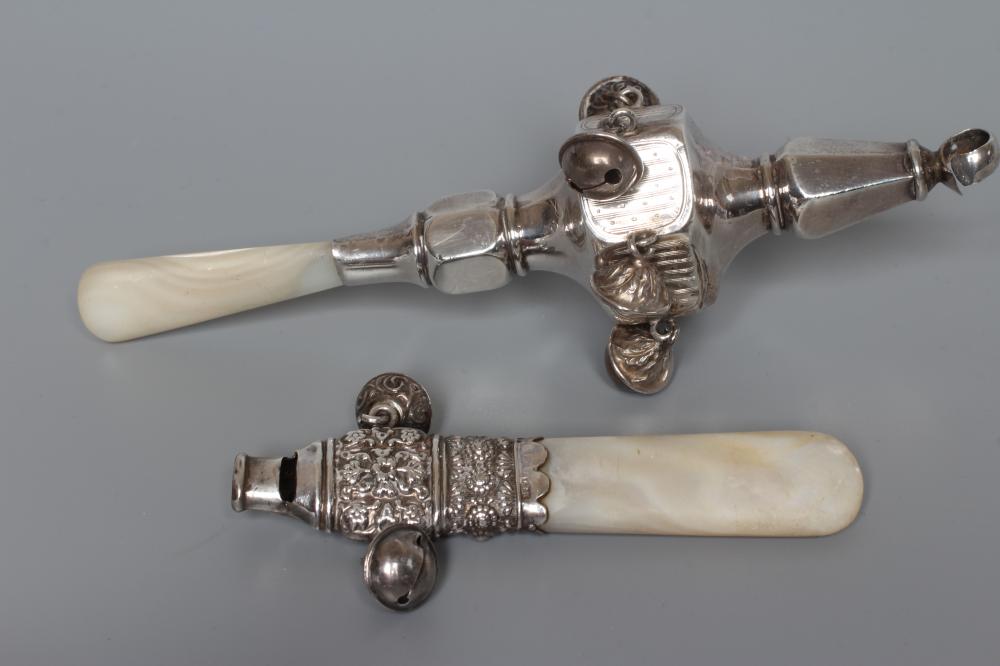 A GEORGE V SILVER RATTLE by Crisford & Norris Image