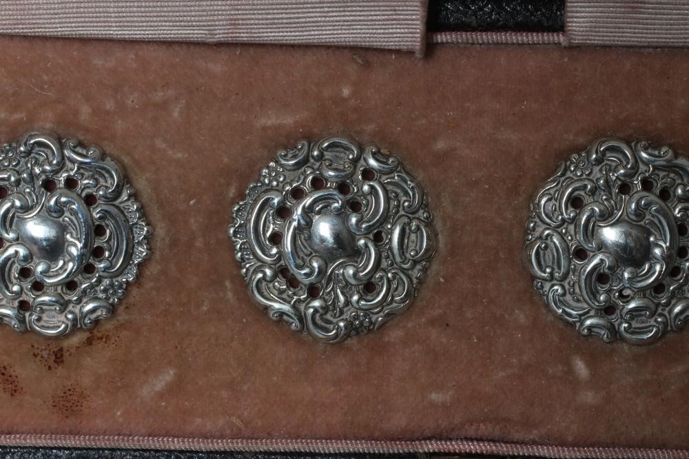 A SET OF SIX EDWARDIAN SILVER BUTTONS by Levi & Salaman Image