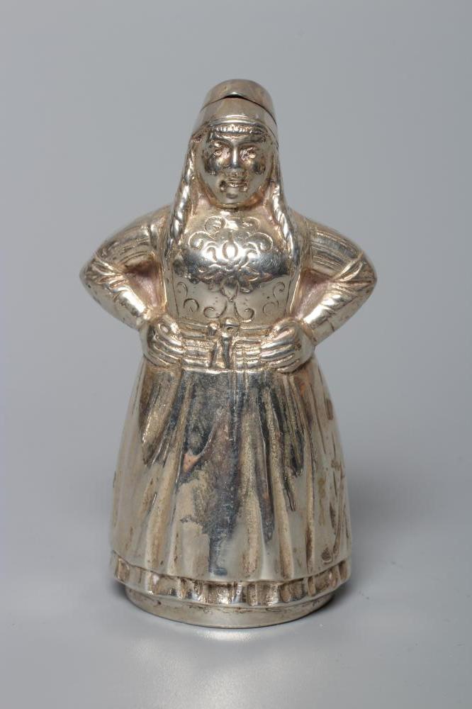 A DUTCH SILVER NOVELTY FIGURAL PEPPERETTE Image