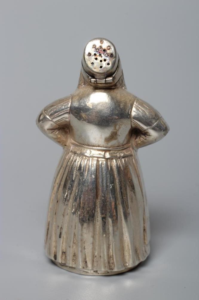 A DUTCH SILVER NOVELTY FIGURAL PEPPERETTE Image