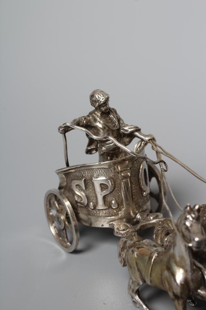 A FRENCH WHITE METAL CHARIOT Image