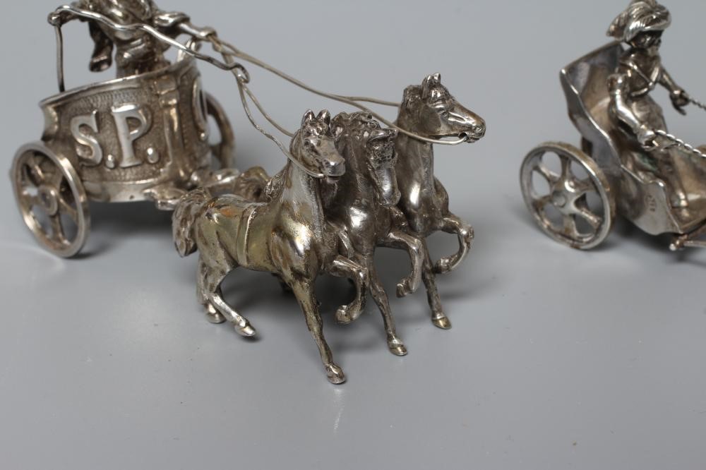 A FRENCH WHITE METAL CHARIOT Image