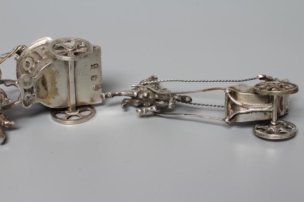 A FRENCH WHITE METAL CHARIOT Image