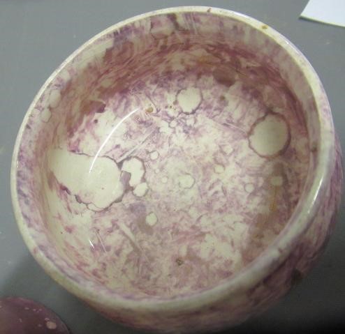 A COLLECTION OF PINK SPLASH LUSTRE POTTERY Image