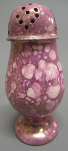 A COLLECTION OF PINK SPLASH LUSTRE POTTERY Image