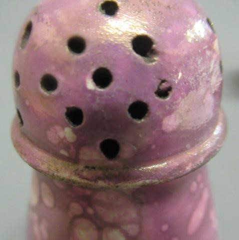 A COLLECTION OF PINK SPLASH LUSTRE POTTERY Image