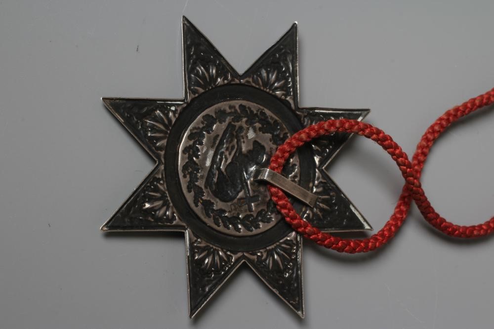 A WILLIAM IV KNIGHTS TEMPLAR SILVER BADGE by James Dixon & Son, Sheffield 1837, the eight point star Image