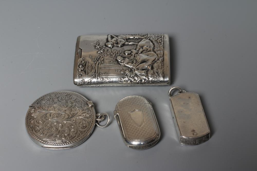 A VICTORIAN SILVER VESTA CASE by Joseph Hayes Taylor Image