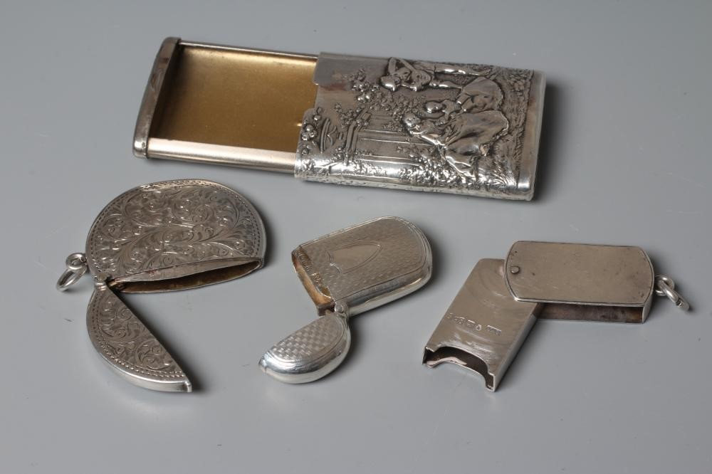 A VICTORIAN SILVER VESTA CASE by Joseph Hayes Taylor Image