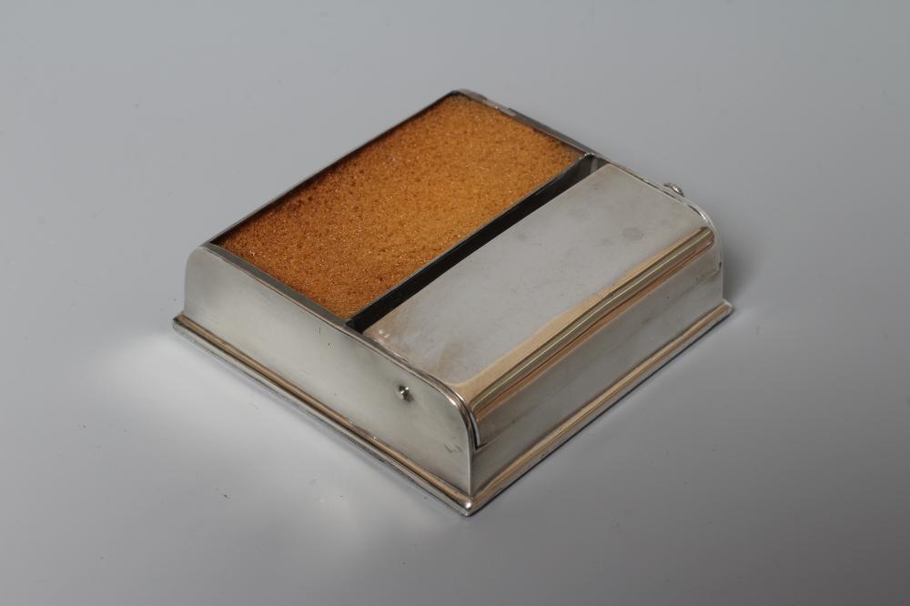 OF PHILATELIC INTEREST - A LATE VICTORIAN SILVER TRIPLE STAMP HOLDER by Sampson, Mordan, London Image