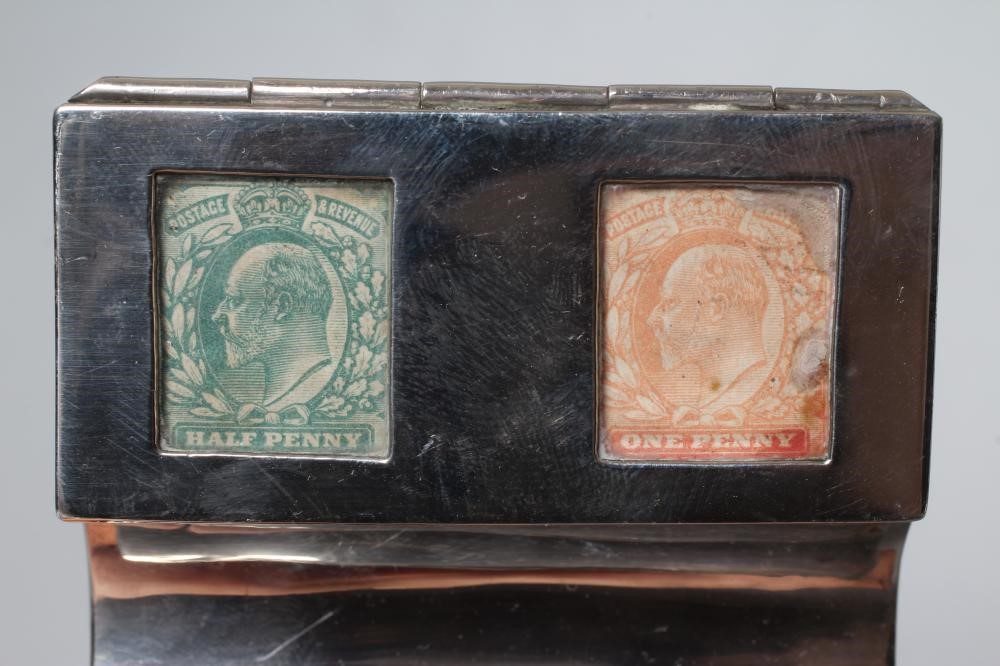 OF PHILATELIC INTEREST - A GEORGE V SILVER STAMP/PEN HOLDER by Levi & Salaman Image