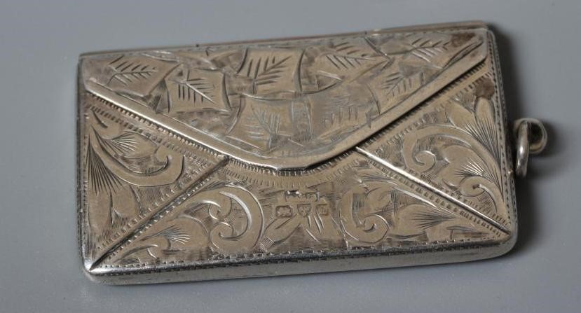 OF PHILATELIC INTEREST - A LATE VICTORIAN SILVER STAMP BOX by Grey & Co. Image