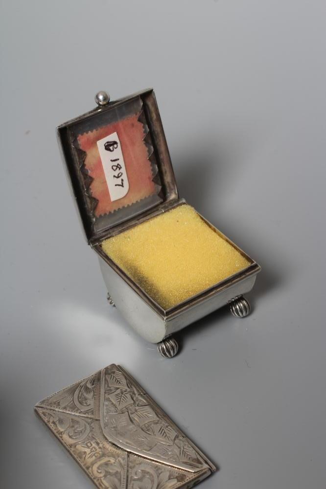 OF PHILATELIC INTEREST - A LATE VICTORIAN SILVER STAMP BOX by Grey & Co. Image