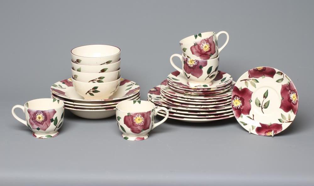 MARY FEDDON FOR EMMA BRIDGEWATER - A HELLEBORE PATTERN DINNER AND TEA SERVICE FOR FOUR PLACE Image